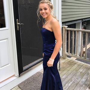 Navy/Royal Blue Sherri Hill prom dress